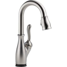 Leland Deck Mounted Single Handle Pull-Down Bar Faucet with Touch Clean, Touch2O, MagnaTite Docking, and Diamond Seal Technology