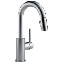 Trinsic 1.8 GPM Single Hole Pull Down Bar/Prep Faucet with Magnetic Docking Spray Head and Limited Swivel