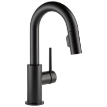 Trinsic 1.8 GPM Single Hole Pull Down Bar/Prep Faucet with Magnetic Docking Spray Head and Limited Swivel