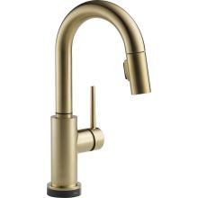Trinsic Pull-Down Bar/Prep Faucet with On/Off Touch Activation, Magnetic Docking Spray Head, and Optional Base Plate - Includes Lifetime Warranty (5 Year on Electronic Parts)
