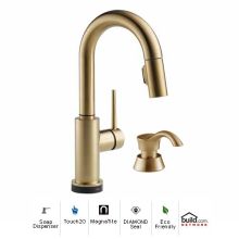 Trinsic Pull-Down Bar/Prep Faucet with On/Off Touch Activation, Magnetic Docking Spray Head, and Soap/Lotion Dispenser - Includes Lifetime Warranty (5 Year on Electronic Parts)