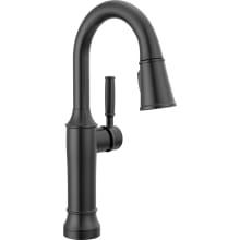 Renaldi 1.8 GPM Single Hole Pull Down Touchless Bar Faucet with Touch2O Touch-Clean and MagnaTite Docking