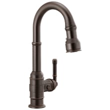 Broderick 1.8 GPM Single Hole Pull Down Bar/Prep Faucet with Magnetic Docking Spray Head