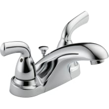 Foundations Double Handle Bathroom Faucet with Metal Lever Handles and Plastic Pop-Up Drain (Low Lead Compliant)
