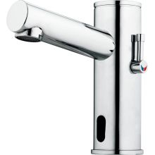 Commercial 0.5 GPM Single Hole Battery Operated Electronic Bathroom Faucet with Temperature Mixer