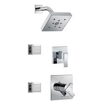 Monitor 17 Series Dual Function Pressure Balanced Shower System with Integrated Volume Control, Shower Head, and 2 Body Sprays - Includes Rough-In Valves