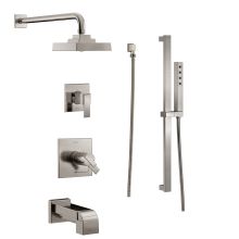 TempAssure 17T Series Thermostatic Tub and Shower System with Volume Control, Shower Head, Hand Shower, and Slide Bar - Includes Rough-In Valves