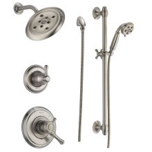 Monitor 17 Series Dual Function Pressure Balanced Shower System with Integrated Volume Control, Shower Head, and Hand Shower - Includes Rough-In Valves
