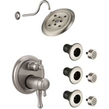 Cassidy Thermostatic Shower System with Shower Head, Shower Arm, Bodysprays, Valve Trim and MultiChoice Rough-In