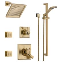 Monitor 17 Series Dual Function Pressure Balanced Shower System with Integrated Volume Control, Shower Head, 2 Body Sprays and Hand Shower - Includes Rough-In Valves