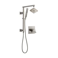 Ara Thermostatic Shower System with Shower Head, Hand Shower, Slide Bar, Hose, and Valve Trim
