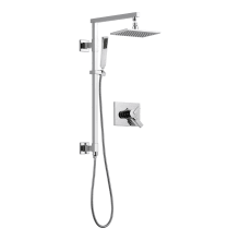 Vero Pressure Balanced Shower System with Shower Head, Hand Shower, Slide Bar, Hose, and Valve Trim