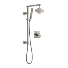 Ara Thermostatic Shower System with Shower Head, Hand Shower, Slide Bar, Hose, and Valve Trim