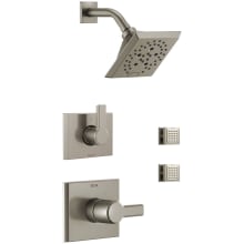 Monitor 14 Series Single Function Pressure Balanced Shower System with Shower Head and 2 Body Sprays - Includes Rough-In Valves