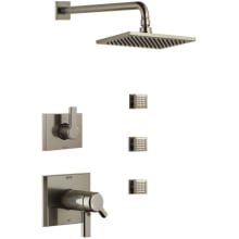 TempAssure 17T Series Thermostatic Shower System with Integrated Volume Control, Shower Head, and 3 Body Sprays - Includes Rough-In Valves