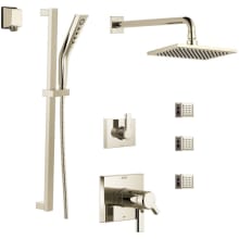 TempAssure 17T Series Thermostatic Shower System with Integrated Volume Control, Shower Head, 3 Body Sprays and Hand Shower - Includes Rough-In Valves