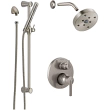 Trinsic Pressure Balanced Shower System with Shower Head, Shower Arm, Hand Shower, Slide Bar, Hose, Valve Trim and MultiChoice Rough-In