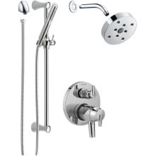 Trinsic Pressure Balanced Shower System with Shower Head, Shower Arm, Hand Shower, Slide Bar Hose, Valve Trim and MultiChoice Rough-In
