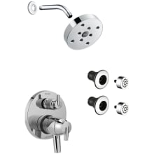 Trinsic Pressure Balanced Shower System with Shower Head, Shower Arm, Bodysprays, Valve Trim and MultiChoice Rough-In