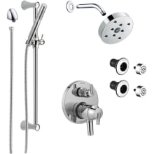 Trinsic Pressure Balanced Shower System with Shower Head, Shower Arm, Hand Shower, Slide Bar, Bodysprays, Hose, Valve Trim and MultiChoice Rough-In