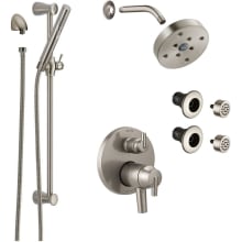 Trinsic Pressure Balanced Shower System with Shower Head, Shower Arm, Hand Shower, Slide Bar, Bodysprays, Hose, Valve Trim and MultiChoice Rough-In