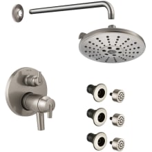 Trinsic Thermostatic Shower System with Shower Head, Shower Arm, Bodysprays, Valve Trim and MultiChoice Rough-In