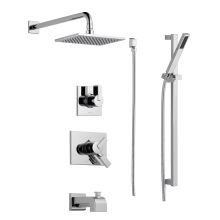 Monitor 17 Series Pressure Balanced Tub and Shower System with Volume Control, Shower Head, Hand Shower, and Slide Bar - Includes Rough-In Valves