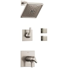 Monitor 17 Series Dual Function Pressure Balanced Shower System with Integrated Volume Control, Shower Head, and 2 Body Sprays - Includes Rough-In Valves