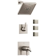 TempAssure 17T Series Thermostatic Shower System with Integrated Volume Control, Shower Head, and 3 Bodysprays - Includes Rough-In Valves