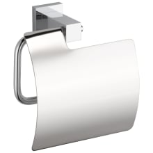 Brevard Wall Mounted Spring Bar Toilet Paper Holder with Cover