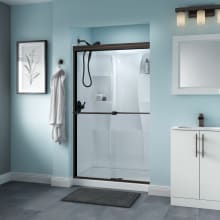 Trinsic 48" Wide Sliding Semi Frameless Shower Door with Clear Glass