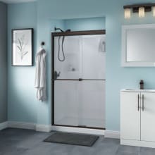 Trinsic 48" Wide Sliding Semi Frameless Shower Door with Frosted Glass