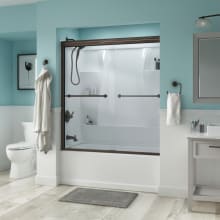 Trinsic 60" Wide Sliding Semi Frameless Tub Door with Clear Glass