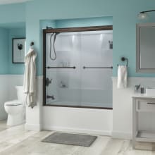 Trinsic 60" Wide Sliding Semi Frameless Tub Door with Frosted Glass