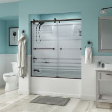 Trinsic 60" Wide Sliding Frameless Tub Door with Pattern Glass
