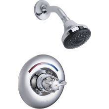 Single Handle Shower Valve Trim with 1.5GPM Single Function Shower Head and Metal Blade Handle from the Commercial Series