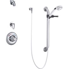 Chrome Moen Incorporated Moen T8341 Commercial Posi-Temp Pressure Balancing Tub//Shower System 2.5 gpm