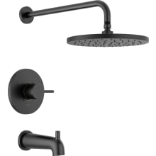 Modern Tub and Shower Trim Package with 1.75GPM Single Function Shower Head - Less Rough-In