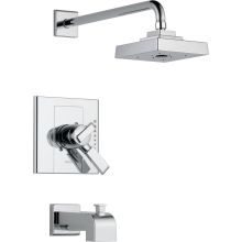 Arzo Monitor 17 Series Dual Function Pressure Balanced Tub and Shower Trim Package with H2Okinetic Shower Head and Integrated Volume Control - Less Rough-In Valve