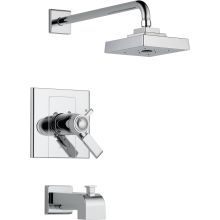 Arzo TempAssure 17T Series Dual Function Thermostatic Tub and Shower Trim Package with H2Okinetic Shower Head and Integrated Volume Control - Less Rough-In Valve