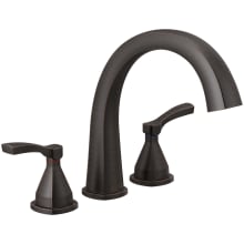 Stryke Deck Mounted Roman Tub Filler with Arc Spout and Lever Handles