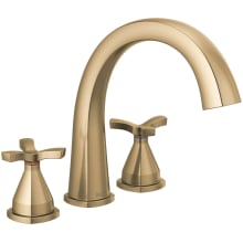 Stryke Deck Mounted Roman Tub Filler with Arc Spout and Helo Style Handles