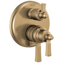 Dorval 17 Series Pressure Balanced Valve Trim with Integrated Volume Control and 3 Function Diverter for Two Shower Applications - Less Rough-In