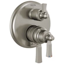 Dorval 17 Series Pressure Balanced Valve Trim with Integrated Volume Control and 3 Function Diverter for Two Shower Applications - Less Rough-In