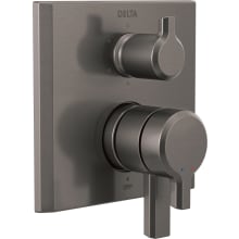 Pivotal 17 Series Pressure Balanced Valve Trim with Integrated Volume Control and 6 Function Diverter for Three Shower Applications - Less Rough-In