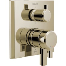 Pivotal 17 Series Pressure Balanced Valve Trim with Integrated Volume Control and 6 Function Diverter for Three Shower Applications - Less Rough-In