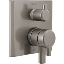 Pivotal 17 Series Pressure Balanced Valve Trim with Integrated Volume Control and 6 Function Diverter for Three Shower Applications - Less Rough-In