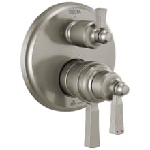 Dorval 17T Series Thermostatic Valve Trim with Integrated Volume Control and 3 Function Diverter for Two Shower Applications - Less Rough-In