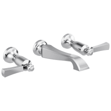 Dorval Wall Mounted Widespread Bathroom Faucet Trim with Lever Handles, Less Valve and Drain Assembly - Limited Lifetime Warranty
