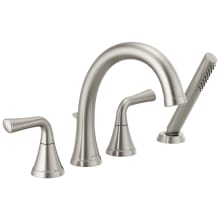 Kayra Deck Mounted Roman Tub Filler with Built-In Diverter - Includes Hand Shower